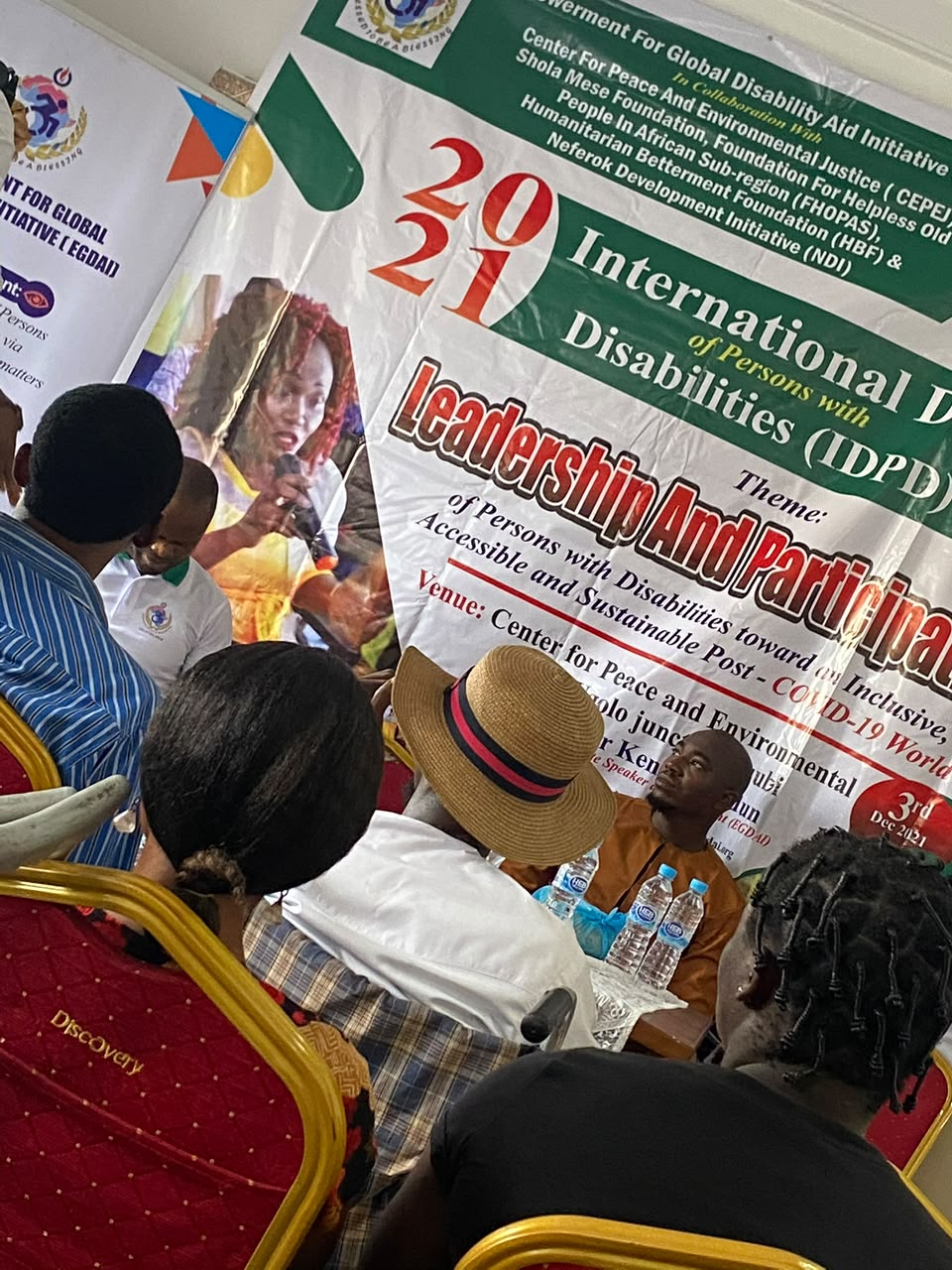 IDPD 2021 banner listing Humanitarian Betterment Foundation with partner organisations